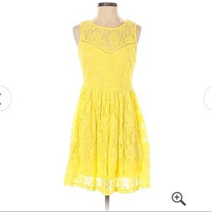 NWT Forever 21 Yellow Lace Dress